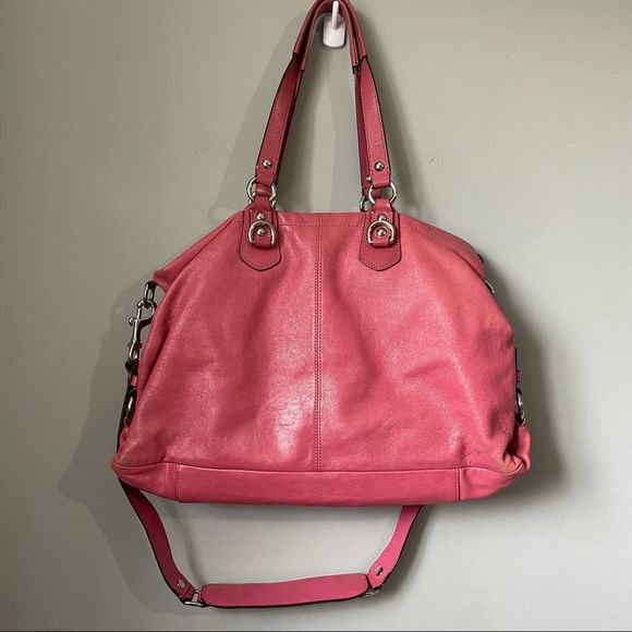🌸🌺 Coach Ashley Pink Leather Purse Carryall Handbag Shoulder Bag 🌸 🌺 - Picture 10 of 13